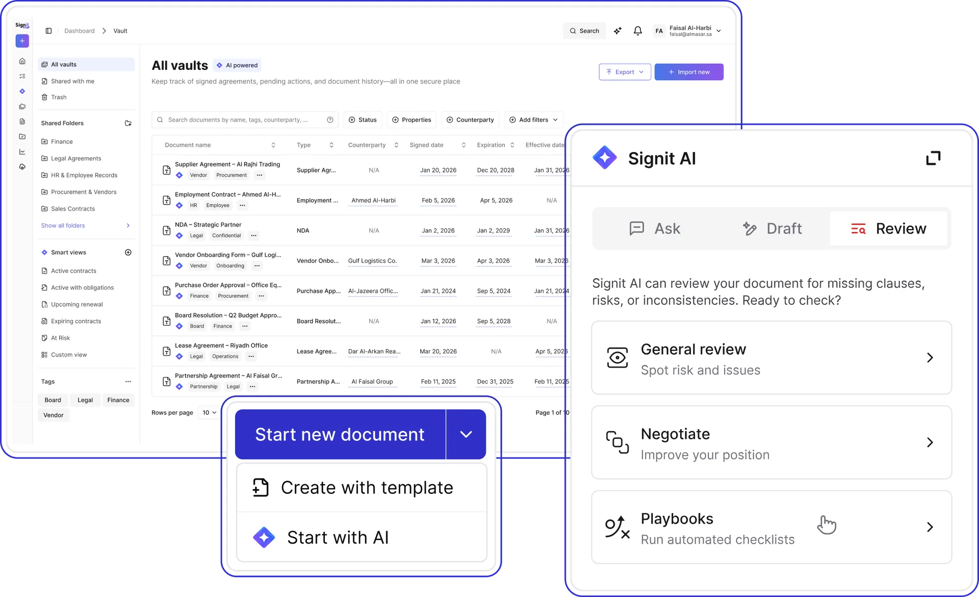 Signit CLM Dashboard