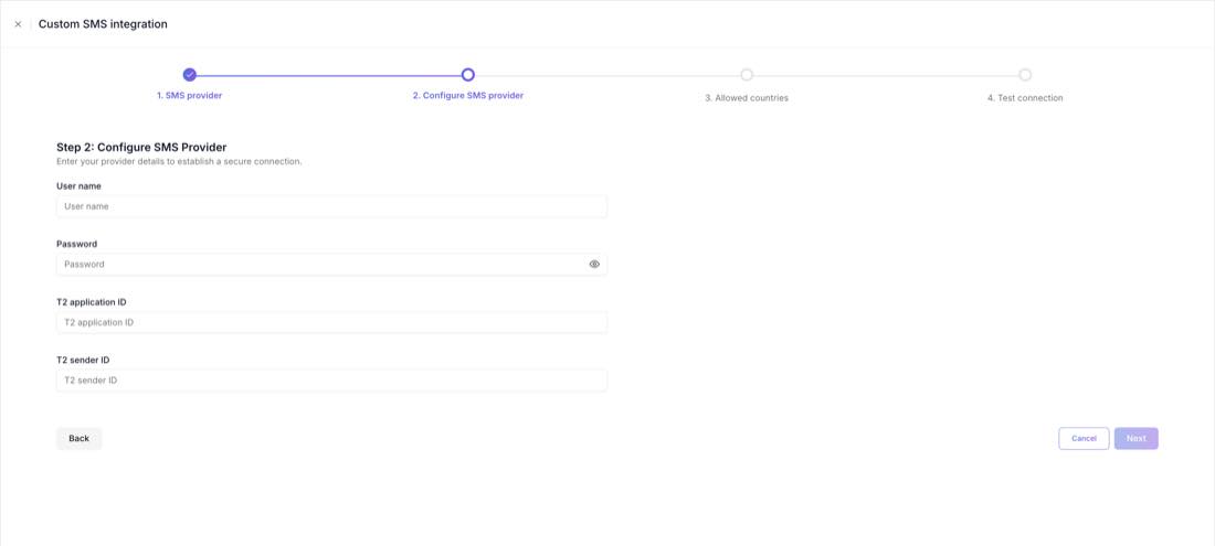 T2 configuration fields