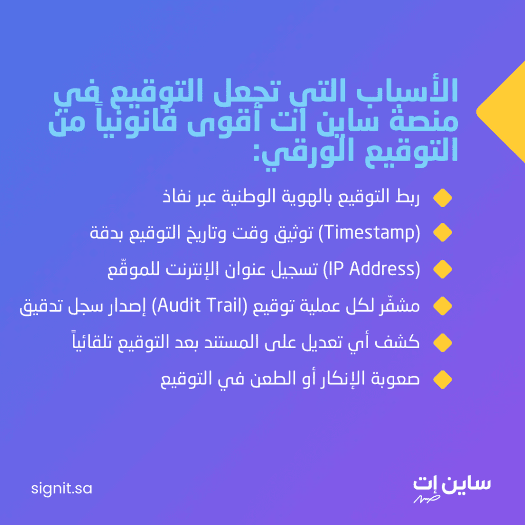 الأسباب التي تجعل التوقيع في منصة ساين ات أقوى قانونياً
